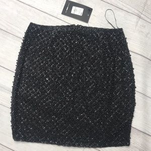 Fashion nova Black beaded mini skirt